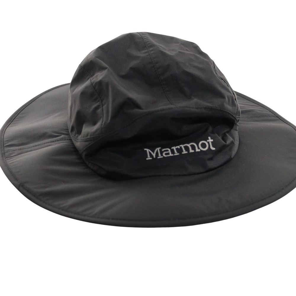 Marmot Sun Hat Men XL/XXL Wide Brim Hiking Fishing Ripstop Black Nylon